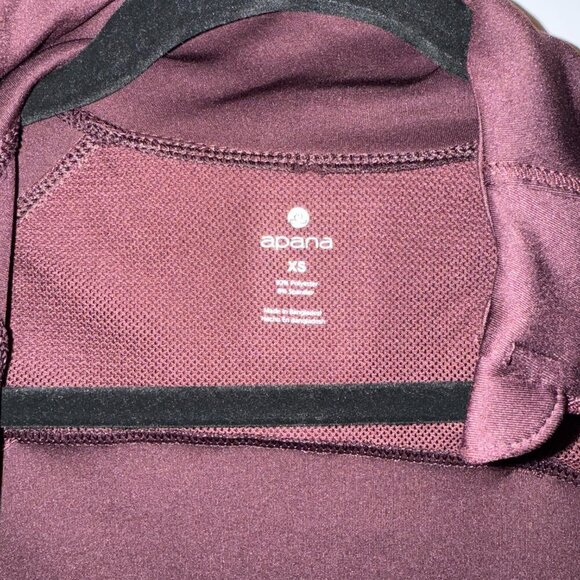 Apana Burgundy Full-Zip Athletic Jacket Size XS - Picture 9 of 9